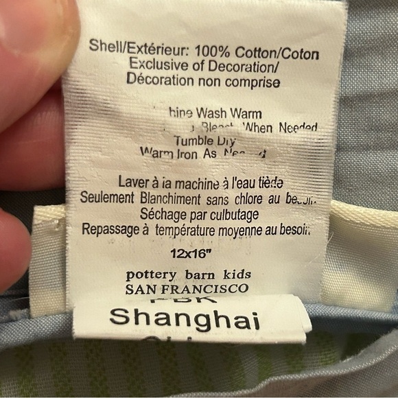 Pottery Barn Kids Baseball Themed “Thomas” Pillow, 100% Cotton - Picture 5 of 6